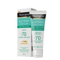 Imagem da promoção Protetor Solar Facial Pele Oleosa Neutrogena Sun Fresh Derm Care sem Cor FPS70 40g