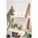 Kit 2 Prateleira Mdf Branca 45x15 Alça Marrom Couro Ecológico Resistente em oferta