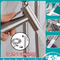 Imagem da promoção Ducha Higiênica Banheiro 100% Completa Luxo Metal Cromado