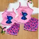 Kit Short Doll Sophya Mãe e Filha Alcinha Blogueira Stitch Short Estampado Malha PV em oferta