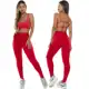 Conjunto Fitness Feminino Calça Legging Forrada E Top Costa Nua Gringa Zero Transparência 080+124 em oferta