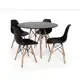 Mesa Jantar Eames Eiffel 90cm 4 Cadeiras Eames Eiffel Preta em oferta