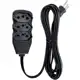 Extensao Eletrica Tripolar 3Mts 3 Entradas Preta Force Line 0180200253 em oferta
