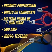 Imagem da promoção Cabo Chupeta Para Bateria De Carro Com 2,5m 500amp