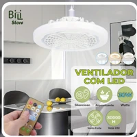 Imagem da promoção Ventilador de Teto com LED e Aromatizante Lâmpada E27 ou Resistência Com Controle Remoto Bivolt 30W