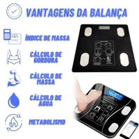 Imagem da promoção Balança Digital Medidora Corporal Bioimpedância até 180kg