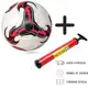Kit Bola de Futebol + Bomba de Ar Manual Portátil Para Encher Bola Tamanho Oficial Couro Sintético C em oferta