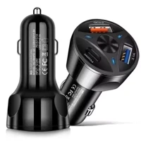 Imagem da promoção Carregador de Carro Super Rápido 55W 3 Portas | Carregador Veicular Turbo Para Celular Universal
