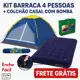 Kit Barraca Iglu 4 Lugares + Colchão Casal C/ Bomba De Pé Camping Acampamento Bomba de Ar em oferta