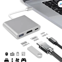 Imagem da promoção Conversor 4K 3 Em 1 Tipo C Para HDMI E USB 3.0 , Hub Com Caixa De Alumínio