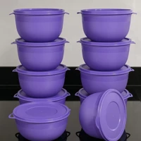 Imagem da promoção Kit 10 Potes Bowl 1300ml Plástico com Tampa – Marmita Cozinha, Freezer, Micro-ondas e Lava-Louças.