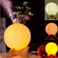 Imagem da promoção Umidificador Aromatizador Luminaria Abajur Lua 3d 880ml