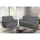 Conjunto de Sofá Finlândia 3 e 2 Lugares Suede Cinza em oferta