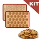 KIT Tapete De Silicone E Fibra De Vidro Culinário 42x30cm poder usar no forno casa em oferta