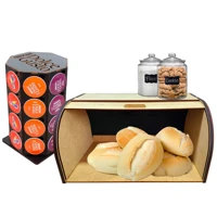 Imagem da promoção Porta Pão Pães Bolo Massa Armazenamento Organizador Cesta Padeirinho Tampa Retratil - Decori Br
