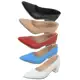 Scarpin Bico Fino Anna Karol Peeptoe Salto 6cm Verniz em oferta