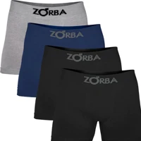 Imagem da promoção Kit 4 Cuecas Algodão Sem Costura Box Boxer Masculina Confortável Zorba