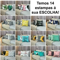 Imagem da promoção Kit 04 Capa de Almofadas 45x45cm Micro Percal 180 Fios Estampado Com Zíper Invisível