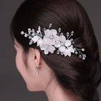 Imagem da promoção Pente De Cabelo De Noiva Coreano , Acessórios Casamento De Cristal De Pérola Floral Feito À Mão Para