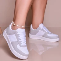 Imagem da promoção Tênis Feminino Cinza Branco Casual Confortavel Leve Solado Macio
