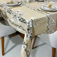 Imagem da promoção Toalha De Mesa Rústica Linhão Retangular 4 6 8 10 Lugares Lançamento Cozinha Jantar Envio Imediato