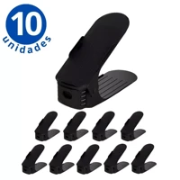 Imagem da promoção Kit 10 Organizadores de Sapatos Tênis com regulagem de altura Preto