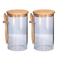 Imagem da promoção Pote Hermético de Vidro com Tampa e Colher de Bambu 870ml - Tuut