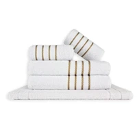 Imagem da promoção Jogo de Toalhas 5 Peças - 2 Banho + 2 Rosto Dubai + 1 Tapete c/ Antiderrapante 100% Algodão