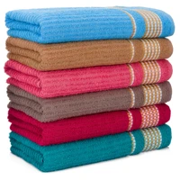 Imagem da promoção Kit Luxo: 6 Toalhas de Banho 360g Super Felpudas e Macias - 70x140cm 100% Algodão Canelada
