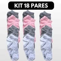 Imagem da promoção Kit 18 Pares De Meias Soquete Algodão Macia Feminino