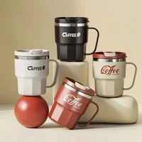 Imagem da promoção Copo Térmica de Aço Inox Caneca De Café 400ml Capa Resistente Ao Calor Alça Criativa Escritório Casa