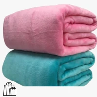 Imagem da promoção Kit 2 Mantinha Cobertor Manta Casal 2,00m x 1,80m Microfibra Fleece Soft Lisa Inverno