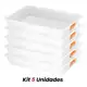 kit 5 BANDEJAS PLASTICAS 737 BRANCA PARA AÇOUGUE MULTIUSO 7.5 L em oferta