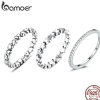 Imagem da promoção Anel De Prata Esterlina 925 Bamoer Simples Estrela Estilo Coração