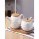 Kit Com 2 Peças Porta Mantemento em Cerâmica com bandeja em oferta