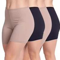 Imagem da promoção Kit 4 Bermuda Short Plus Size Anagua Feminino Segunda Pele Saiote Vestido Microfibra Lingerie Moda