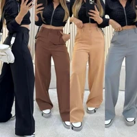 Imagem da promoção Calça Pantalona Alfaiataria Premium Cintura Alta PROMOÇÃO
