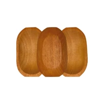 Imagem da promoção Kit 2 á 8 Gamelas 27x18cm em Madeira Maciça Travessa Petisqueira, Saladeira, Fruteira, Churrasco
