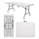 Mesa Dobrável Portátil 1,80 x 90cm Vira Maleta Com Alça Resistente em oferta