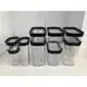 Kit Conjunto Cozinha Com 9 Potes Herméticos para Mantimentos e Temperos - 09 Peças em oferta