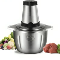 Imagem da promoção Picador De Alimentos 2L 3L Moedor Elétrico Triturador Potente Carne Legumes Temperos Inox 110v/220v
