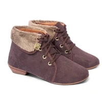 Imagem da promoção Bota Feminina Botinha Coturno Camurça Original Inverno BT27 Pele SK