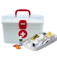 Imagem da promoção Caixa Maleta com bandeja para remédios medicamentos Grande com alça e bandeja