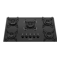Imagem da promoção Fogão Cooktop 5 Bocas Itatiaia a Gás Essencial Vidro Temperado Preto