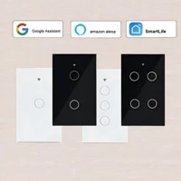 Imagem da promoção Interruptor inteligente de toque wifi sem fio neutro remoto 1/2/3/4 de luz de ganga controle de voz