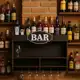 Bar Parede Adega Barzinho Suporte Vinho Taça Decoração Casa Mdf em oferta