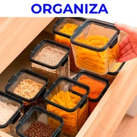 Imagem da promoção Monte seu Kit Pote Hermético para Mantimentos de Cozinha Dispensa Armário Acrílico Cristal Livre BPA