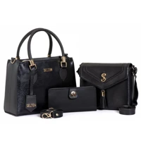 Imagem da promoção Kit Bolsa Transversal Feminina Alça Ajustável Tote e Bolsa Tiracolo de lado Com Carteira