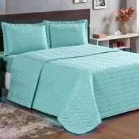 Imagem da promoção Cobre Leito Colcha Kit Luxo Casal Queen, Solteiro Diversas Cores