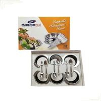 Imagem da promoção Kit de sobremesa conjunto com 12 peças 6 taças 6 colheres aço inox